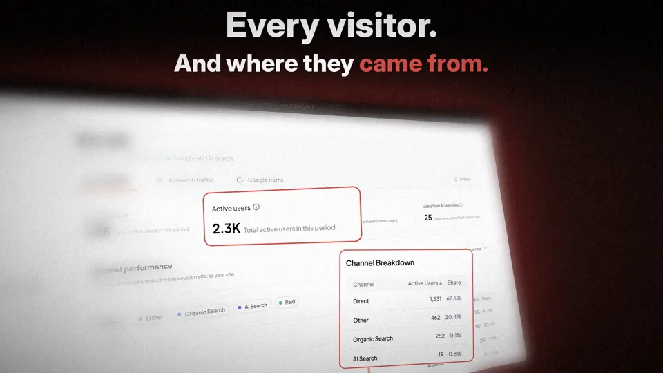 Vaultio client dashboard: every visitor, and where they came from